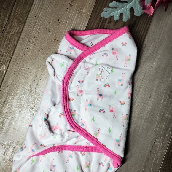 SwaddleMe Size SM/MED 7-14 lbs Llama Rainbow Sleep Sack 100% Cotton EUC - Picture 9 of 12